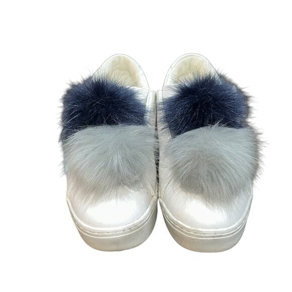 Sam Edelman Leya Pom Pom Slip On White Leather Sneaker Shoes‎ Size 7 - Picture 3 of 8